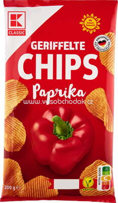 K-Classic Geriffelte Chips Parika, 200g