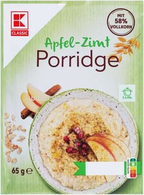 K-Classic Porridge Apfel-Zimt, 65g