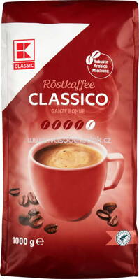 K-Classic Kaffee Classico Ganze Bohne, 1 kg