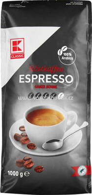 K-Classic Kaffee Espresso Ganze Bohne, 1 kg
