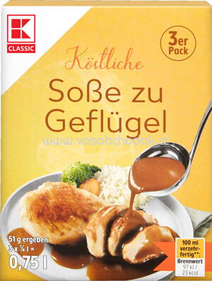 K-Classic Soße zu Geflügel, 3x250 ml