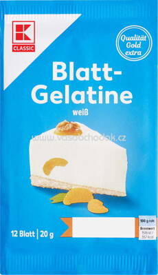 K-Classic Blattgelatine Weiß, 12 Blatt, 20g