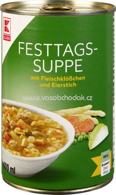 K-Classic Festtags Suppe mit Fleischklößchen und Eierstich, 400 ml