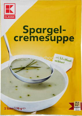 K-Classic Spargelcremesuppe, 3 Portionen, 70g