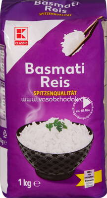 K-Classic Basmati Reis Spitzenqualität, 1 kg