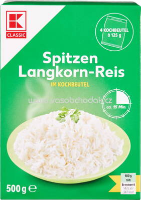 K-Classic Spitzen Langkorn Reis im Kochbeutel, 500g