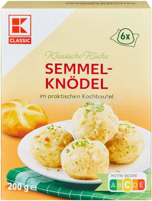 K-Classic Semmel Knödel im Kochbeutel, 200g