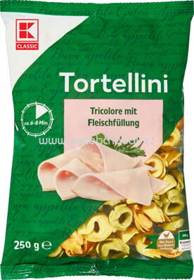 K-Classic Tortellini Tricolore mit Fleischfüllung, 250g