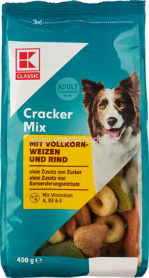 K-Classic Cracker Mix mit Vollkornweizen & Rind, 400g