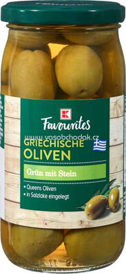 K-Favourites Griechische Oliven mit Stein, 350g