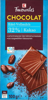 K-Favourites Chocolat Edel Vollmilch 32% Kakao, 100g