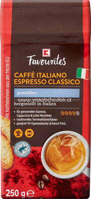 K-Favourites Caffé Italiano Espresso Classico, gemahlen, 250g