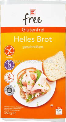K-Free Glutenfrei Helles Brot, geschnitten, 350g