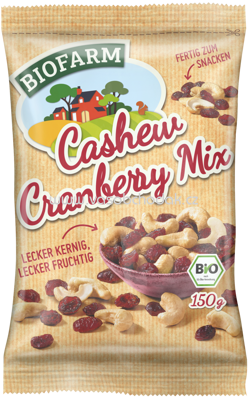 Kluth Biofarm Cashew Cranberry Mix, 150g