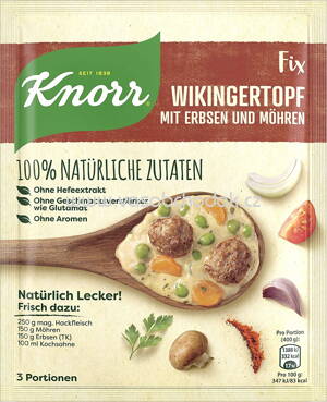 Knorr Natürlich Lecker Wikingertopf mit Erbsen und Möhren, 1 St