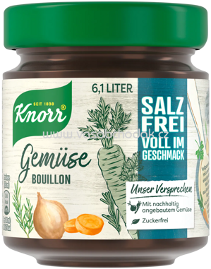 Knorr Gemüse Bouillon salzfrei, Glas, 6,1l