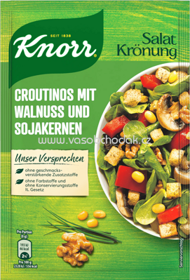 Knorr Salatkrönung Croutinos mit Walnuss und Sojakernen, 25g