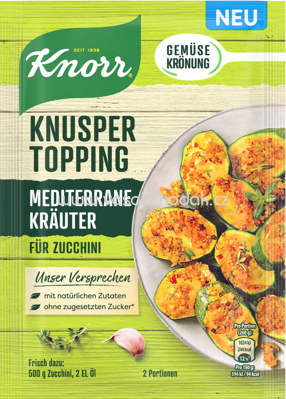 Knorr Knusper Topping Mediterrane Kräuter für Zucchini, 40g