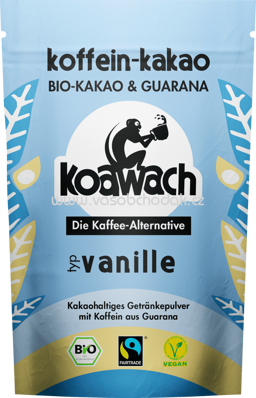 Koawach Kakao Pulver, Kakao & Guarana mit Vanille, 100 g