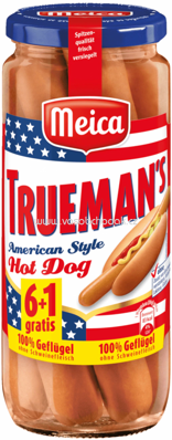 Meica Trueman's American Style Hot Dog Geflügel, 7 St, 350g