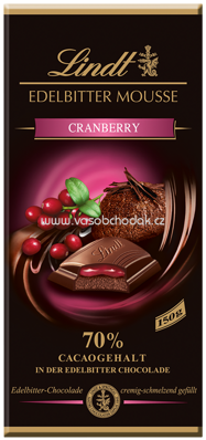 Lindt Edelbitter Mousse Cranberry, 150g