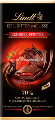 Lindt Edelbitter Mousse Erdbeer-Pfeffer, 150g