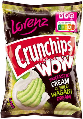 Lorenz Crunchips WOW Fantastic Cream & Mild Wasabi Dream, 110g