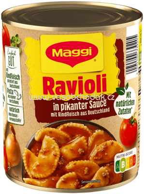 Maggi Ravioli in pikanter Sauce mit Rindfleisch, 800g