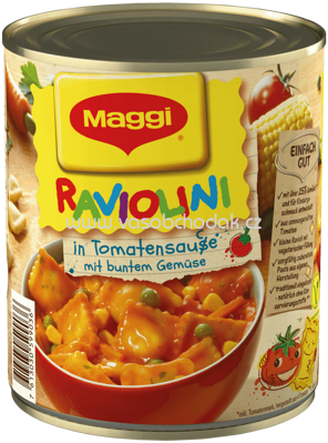 Maggi Raviolini in Tomatensauce mit buntem Gemüse, 800g