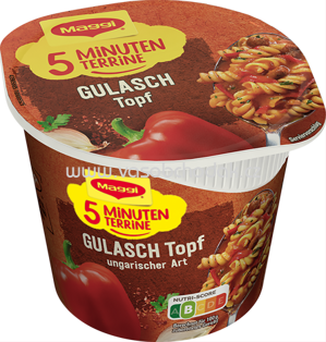 Maggi 5 Minuten Terrine Gulaschtopf ungarischer Art, Becher, 1 St