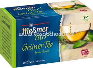 Meßmer Bio Grüner Tee fein-herb, 20 Beutel