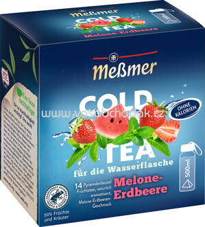 Meßmer Cold Tea Früchtetee Melone Erdbeere, 14 Beutel