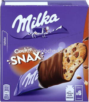 Milka Kekse Cookie Snax, 6 St, 165g