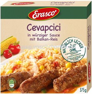 Erasco Cevapcici in würziger Sauce mit Balkan-Reis, 375g