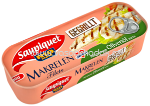 Saupiquet Gegrillte Makrelen-Filet mit nativem Olivenöl extra, 120g