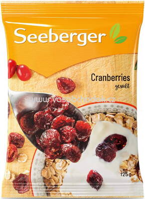 Seeberger Cranberries, gesüßt, 125g