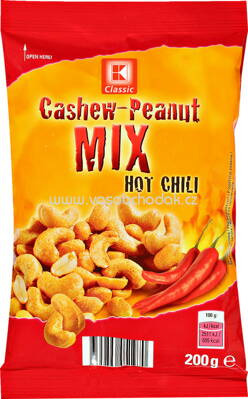 K-Classic Cashew-Erdnuss Mix, Hot Chili, 200g