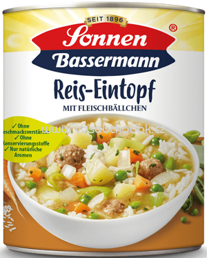 Sonnen Bassermann Eintopf - Reis Eintopf mit Fleischbällchen, 800g