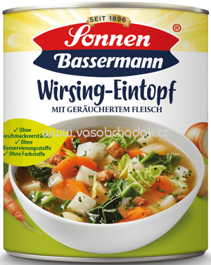 Sonnen Bassermann Eintopf - Wirsing Eintopf mit geräuchertem Fleisch, 800g
