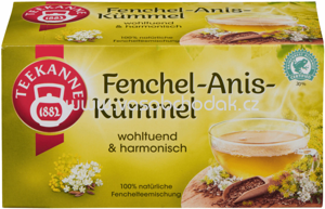 Teekanne Fenchel Anis Kümmel, 20 Beutel