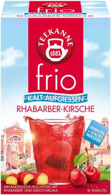 Teekanne frio Rhabarber-Kirsche, 18 Beutel