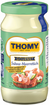Thomy Gourmet Sahne-Meerrettich mild im Glas, 190g