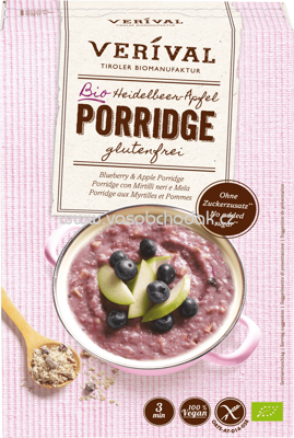 Verival Heidelbeer-Apfel Porridge, 350 g