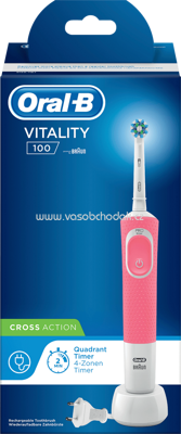 Oral-B Elektrische Zahnbürste Cross Action Vitality Pink, 1 St