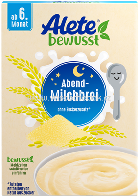 Alete Milchbrei Abend-Milchbrei Grießbrei, nach dem 4. Monat, 400 g