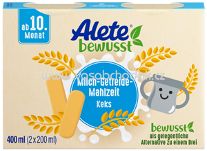 Alete Milch Getreide Mahlzeit Keks, ab 10. Monat, 2x200ml, 0,4 l