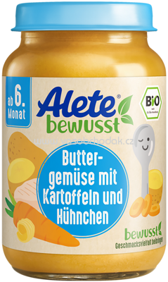 Alete Buttergemüse mit Kartoffeln & Hühnchen, ab 6. Monat, 190g