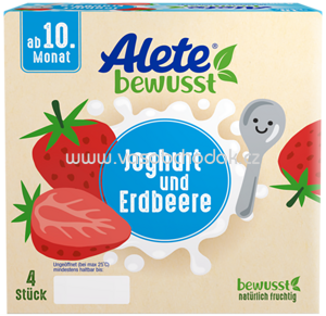 Alete Joghurt und Erdbeere, ab 10. Monat, 4x100g, 0,4 kg