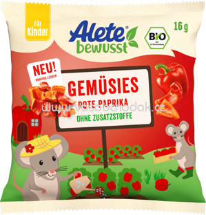 Alete Kindersnack Gemüsies Rote Paprika, ab 3 Jahren, 24g