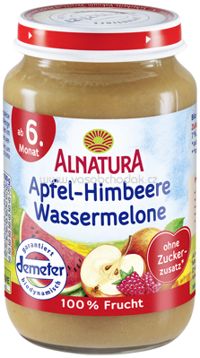 Alnatura Apfel Himbeere Wassermelone, ab 6. Monat, 190g